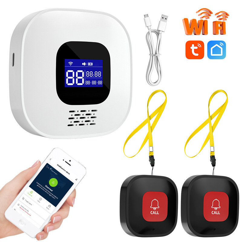 跨境wifi老人呼叫器涂鸦远距离求助报警器sos紧急呼叫按钮手环|undefined