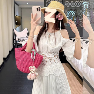 2025���Ĵ���¶��첱���°���ȹ���bŮ��ʽ�U�հ�ɫ�ٽz�B��ȹ��