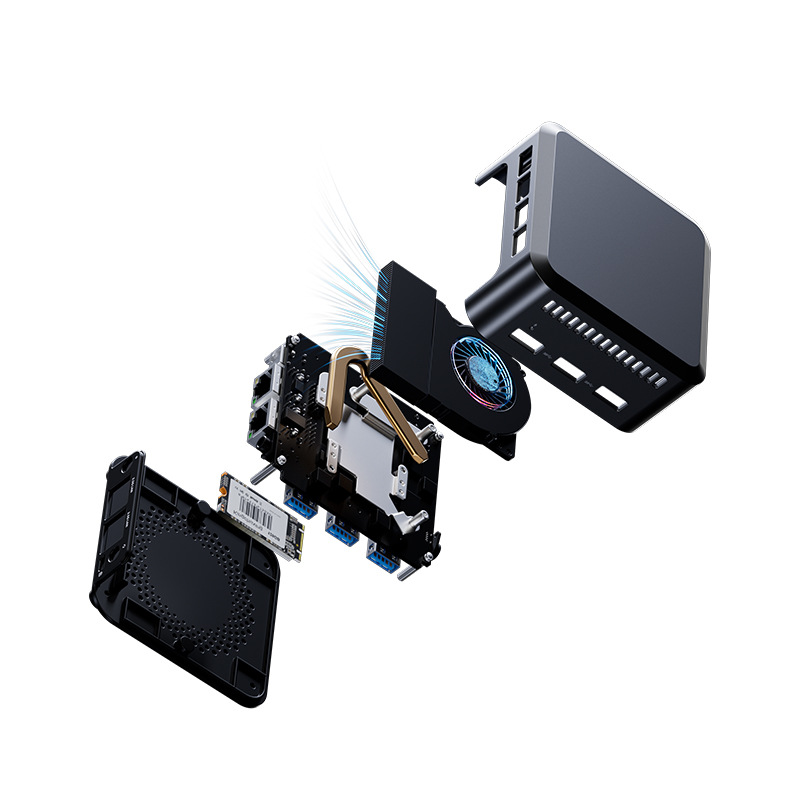 N100MINIPC Mini Host Computadora Hogar Oficina Portátil Pequeño Host DDR5 Red dual Pantalla dual TYPE-C