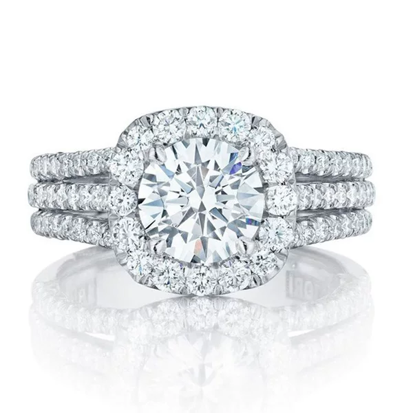 Huitan cross-border new fashion ring full diamond zircon copper jewelry wedding ring in stock supply a generation of hair
