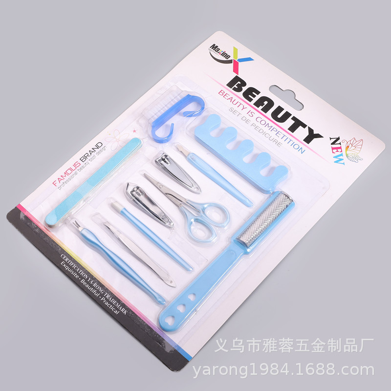 Multi-especificación de la tarjeta de succión de cortadora de uñas, cortadora de uñas, pinzas de piel muerta, archivos de uñas, herramientas de manicuría, tarjeta de succión de color
