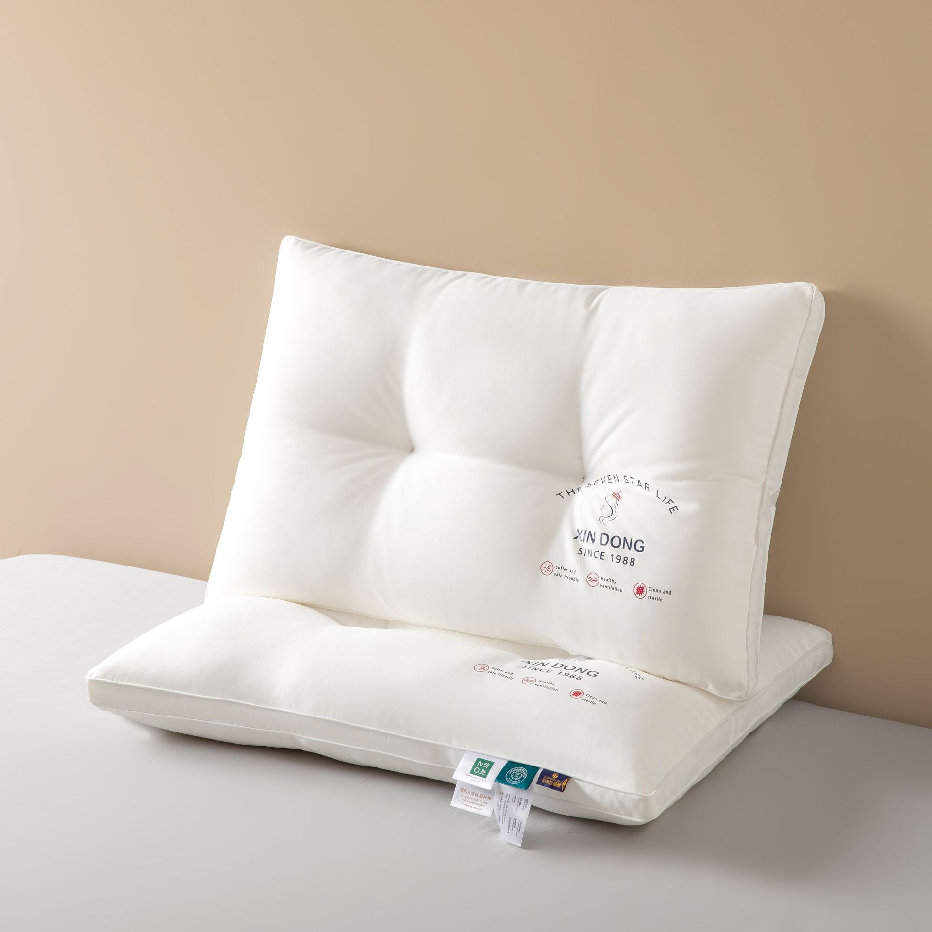 星級酒店同款枕芯枕頭立體護頸中低枕學生宿舍羽絲絨枕心整頭支撐
