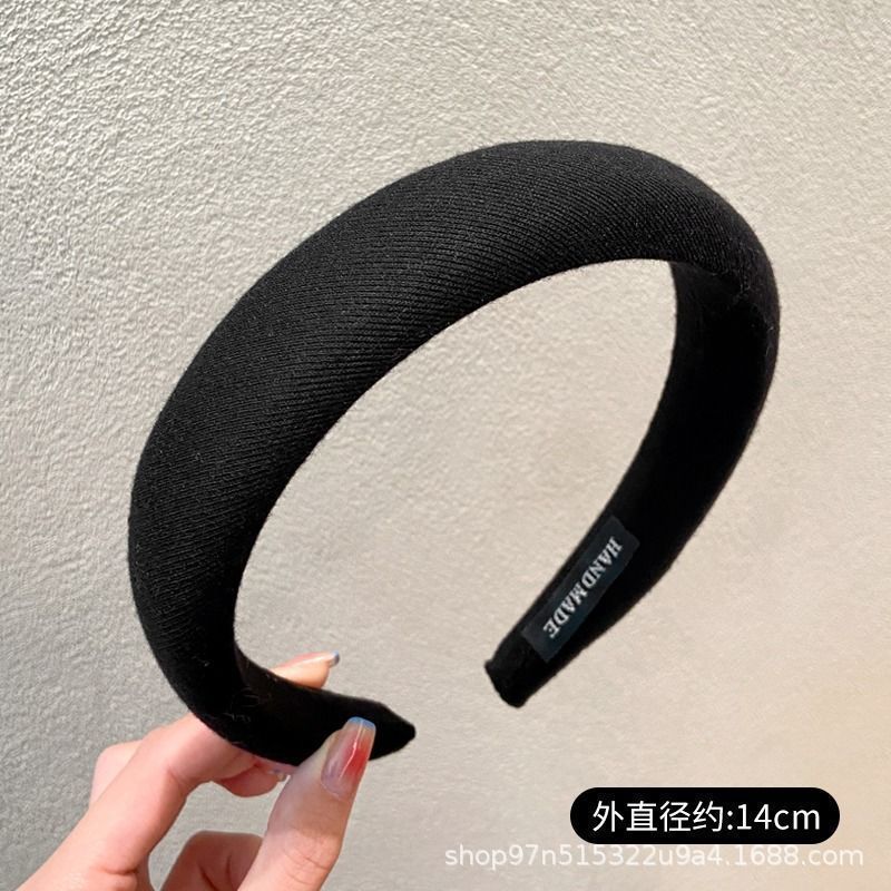 夏季海绵发箍宽边头箍韩国网红高颅顶复古发卡洗脸化妆布艺百搭女|undefined