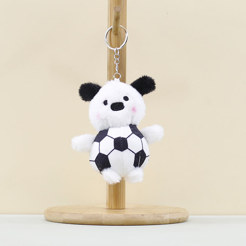 かわいいクリエイティブサッカー子犬ぬいぐるみペンダントウサギクマおもちゃ人形バッグペンダント人形キーホルダーベビー|undefined
