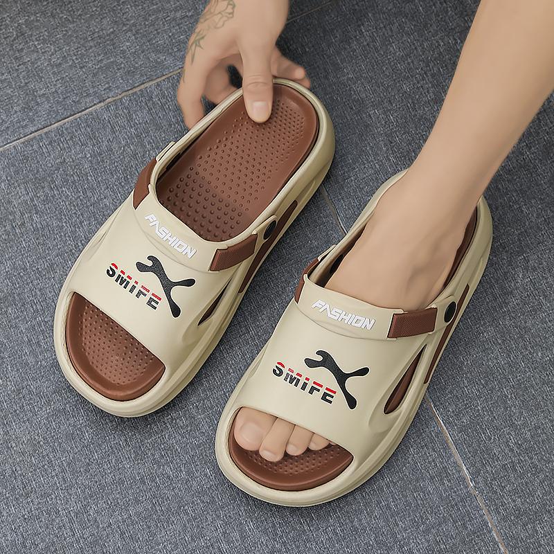 En nombre de las zapatillas de hombre de comercio exterior calientes transfronterizas, chanclas, zapatos de playa de verano antideslizantes y resistentes al desgaste, estilo de alta gama
