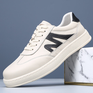 7729 New Autumn First Layer Cowhide Men's Shoes Soft Sole Soft Surface Genuine Leather Versatile Shoes Men's Casual Sneakers