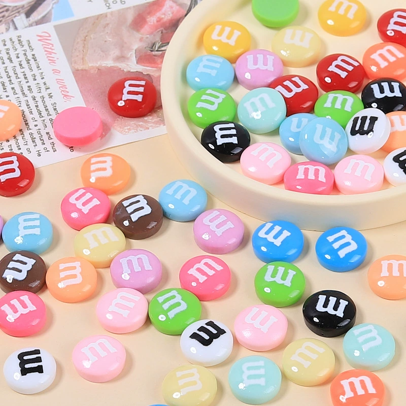 [Wholesale of Xigo Factory] Handmade DIY simulation creamy rubber drops resin accessories classic M beans
