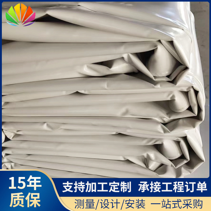 停车棚景观张拉膜结构布 PVC刀刮布雨棚彩膜 建筑膜材料厂家批发