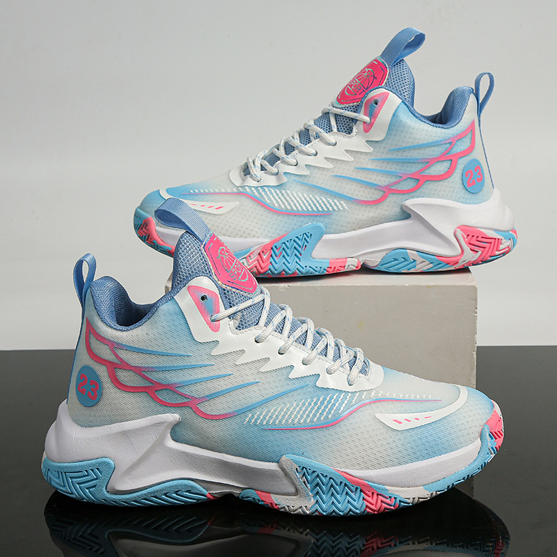 New Basketball Shoes Men's Breathable High-top sneaker Soft Bottom Shoes Men's Trendy Casual Shoes Men's Cross-border