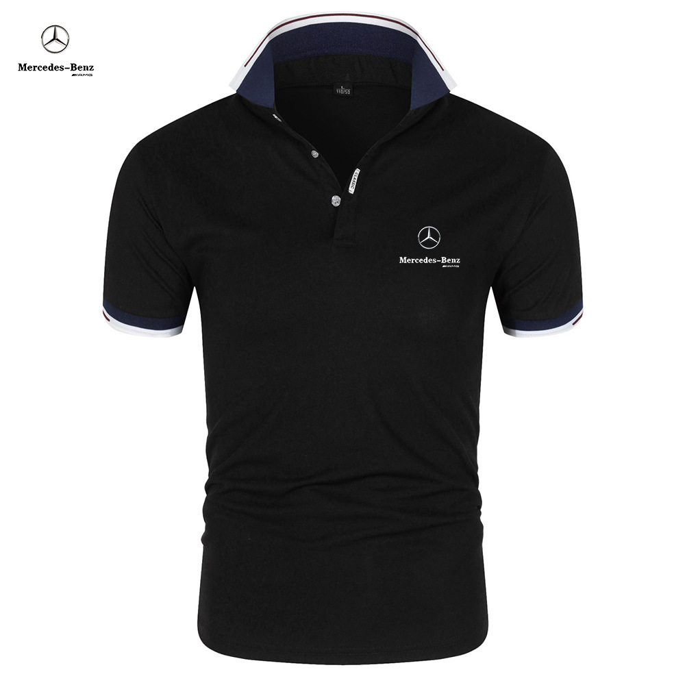 Men's Summer Polo Shirt Casual Sports T-Shirt Short Sleeve Trendy Fashion Turn-Down Collar Top in Stock