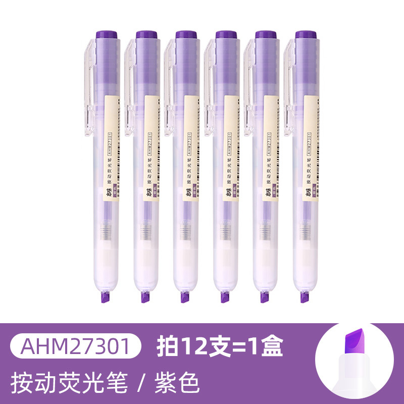 Comix color fluorescente marcado pluma etiqueta pluma marcado estudiante oficina 6-pack clave pluma mañana luz papelería