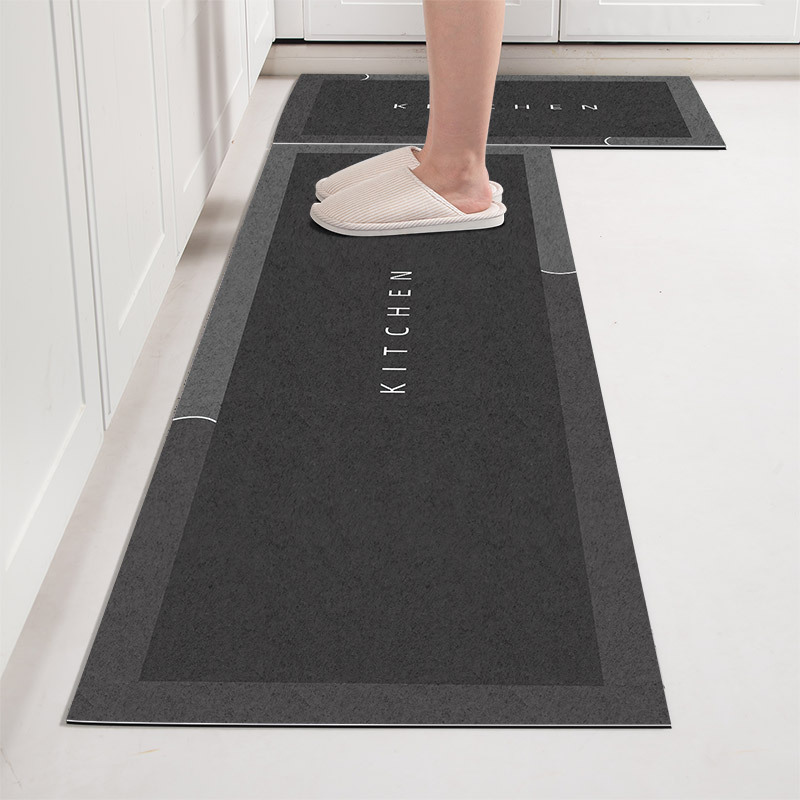 Mat Geometric Light Luxury 3D Printed Home Carpet Quick-Dry Kitchen Dirt-Resistant Floor Mat Tech Fabric Gym Light Luxury