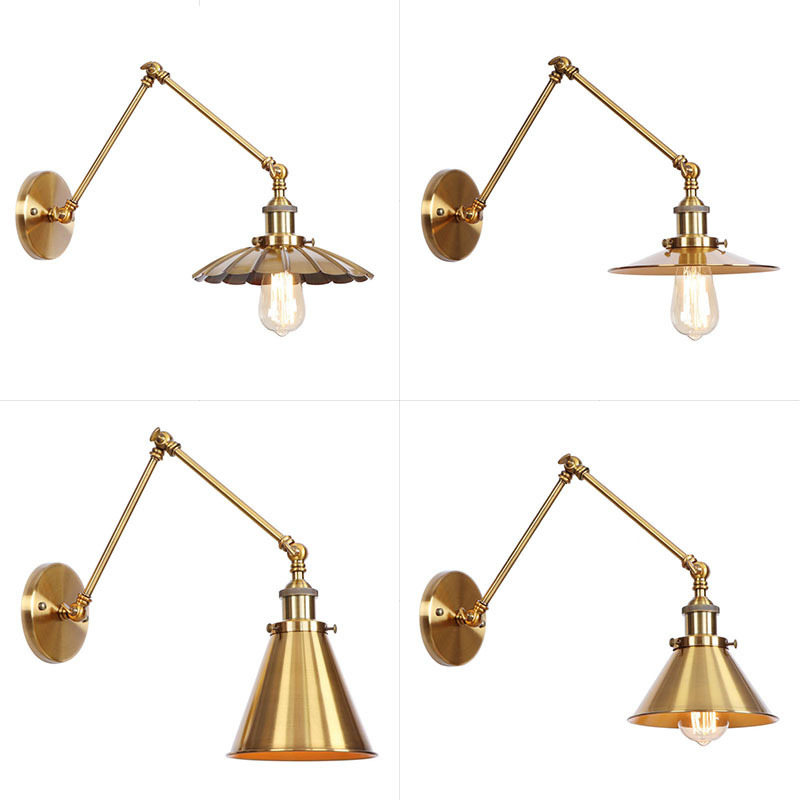 design country retro bronze coffee sconce for living room