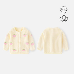 Summer thin women's children's outerwear lace pure cotton baby air-conditioned sweater knitted A-class children's sunscreen air-conditioned sweater