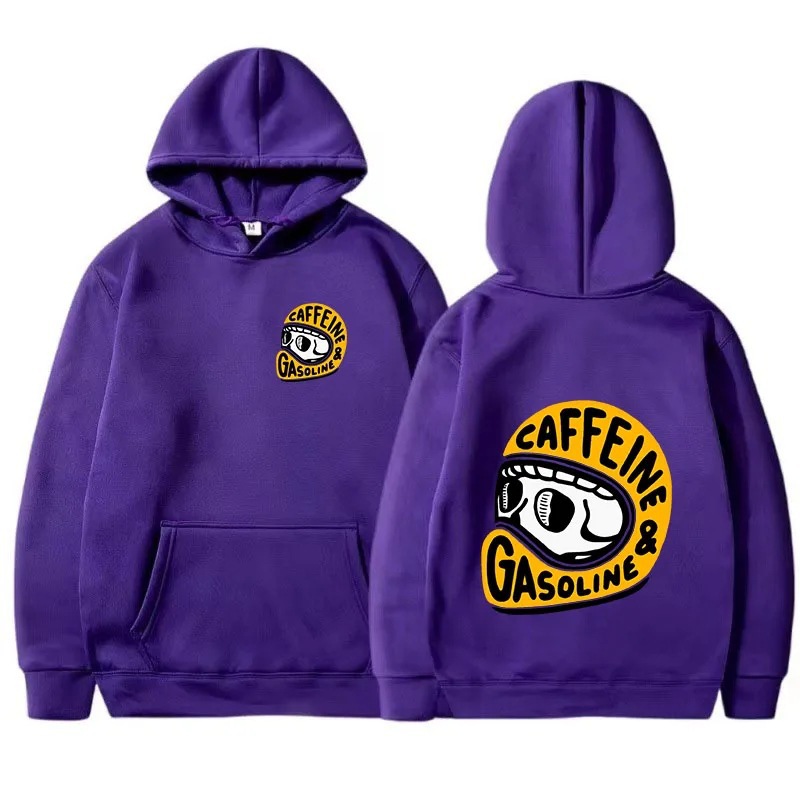 2024 Spring Autun Men's Hoodies Gothic Harajuku Biker Skull