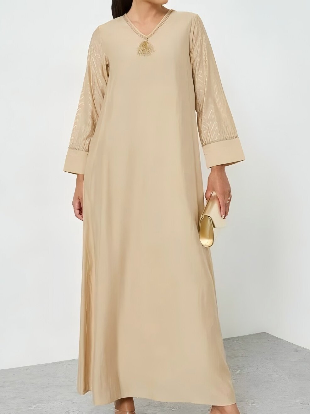 Middle Eastern Muslim Evening Gown Sequin Party Dress For Women_voghion.com
