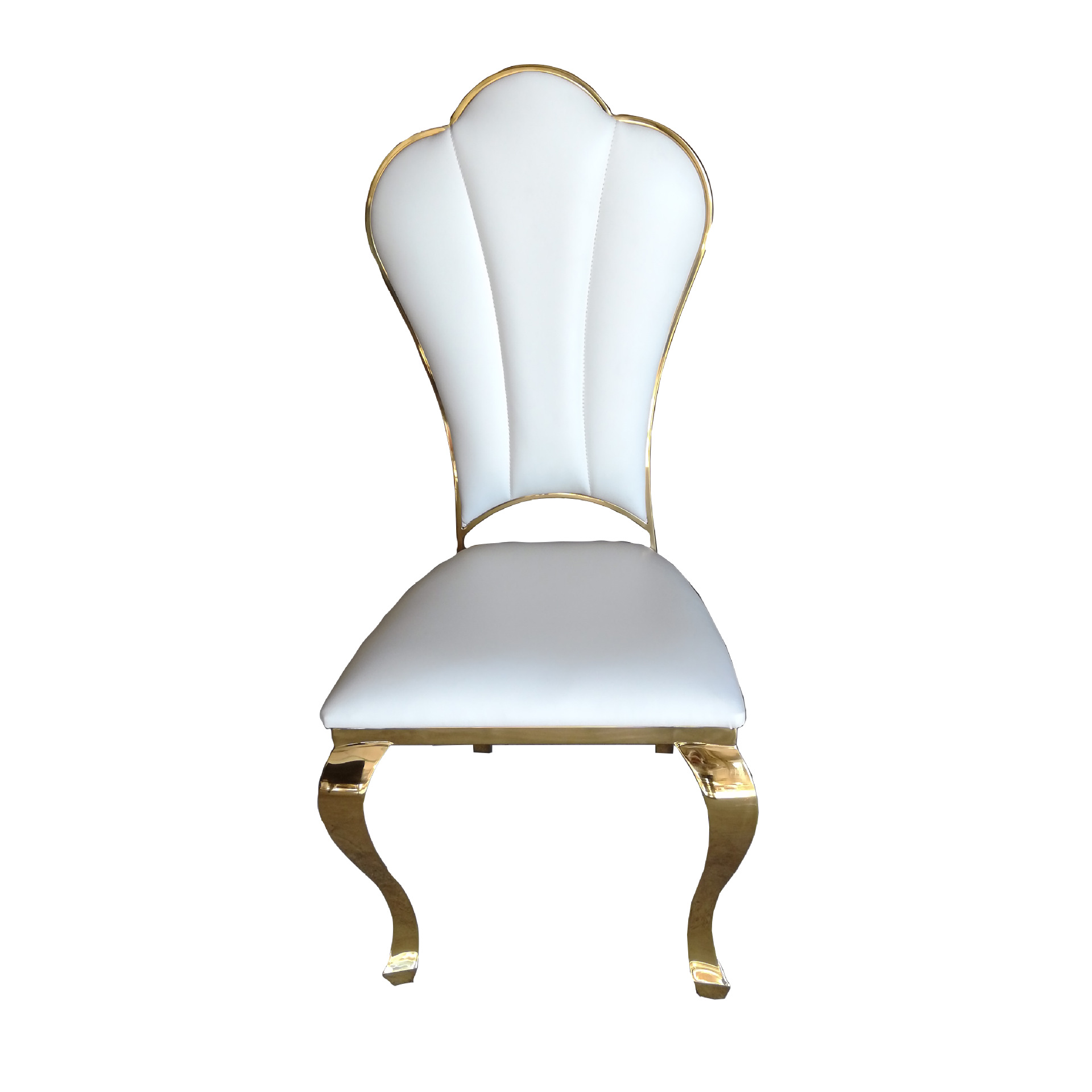 Sillas de comedor de acero inoxidable de Guangdong, sillas para banquetes, hoteles y bodas, sillas apilables con respaldo, taburetes de exterior de lujo ligero