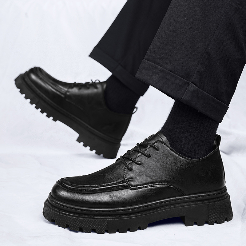 Zapatos casuales para hombres 2024 otoño nuevos zapatos de cuero de negocios transpirables para hombres tendencia universal zapatos de moda para hombres zapatos de estilo estilo estilo de peinado