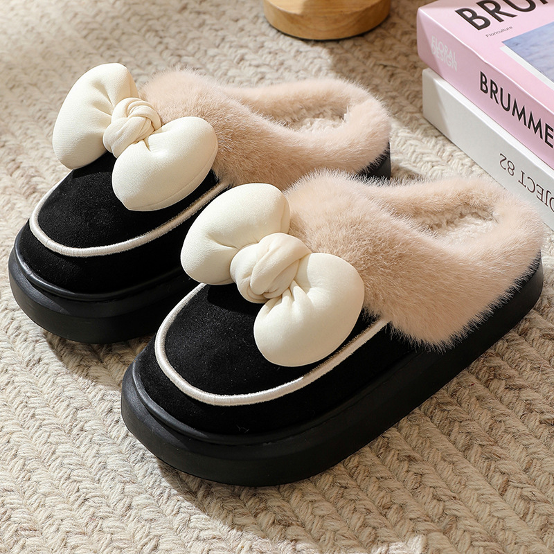 thumbnail image 1 of Zapatillas de algodón para mujer ins invierno interior pareja en casa 2024 nuevas lindas Zapatillas de felpa para uso exterior otoño e invierno, 1 of 5