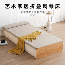 工厂可折叠风琴纸床多功能伸缩双人床办公室午休隐形单人床现代