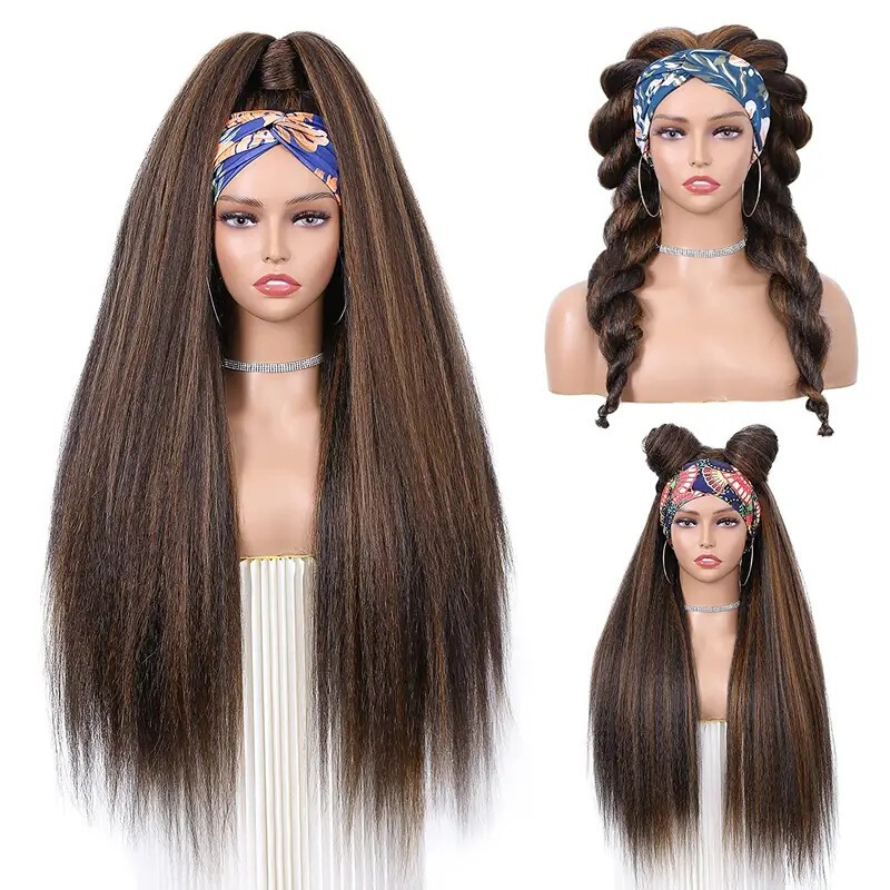 Cross-border foreign trade Europe and the United States fashion hair band wig hair band explosive head wig headgear Africa hot wig