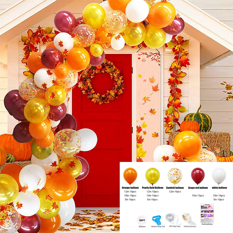 Transfronterizo Amazon látex Cadena de globos Boda Decoración del lugar de la boda Juego de globos de cumpleaños al por mayor