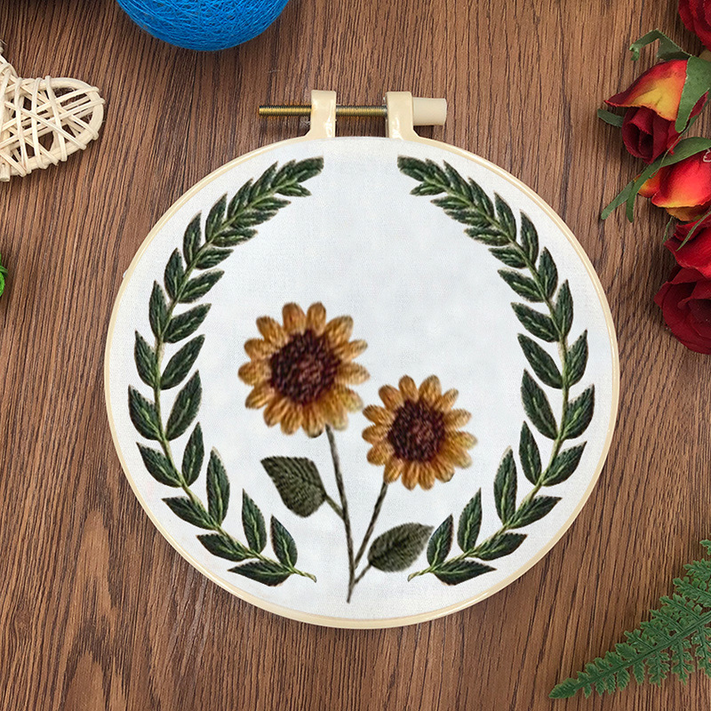 Original-Nuevo bordado DIY flor hecha a mano material de tela paquete conjunto fabricante creativo en stock con tutorial