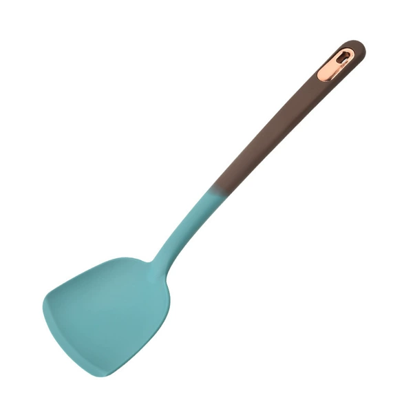 New silicone spatula [brown blue]