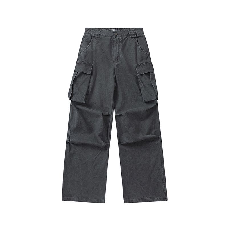 Moderne Ian 24 Herbst Herrenbekleidung Neue hochwertige gewaschene Steinschleif-Arbeitskleidung Taschen-Jeanshose_voghion.com