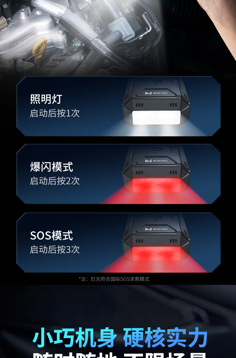 Buwei Car Emergency Starting Power Supply Multi-Functional Starter Is Suitable for All Models