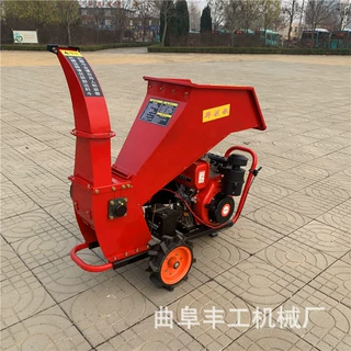 干湿两用树枝粉碎机手推式小型林场园林修剪树枝秸秆切碎机厂家