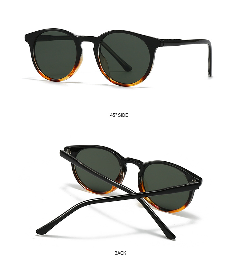 Casual Simple Style Streetwear Solid Color UV400 Protection Resin Round Frame Full Frame Women's Sunglasses display picture 14