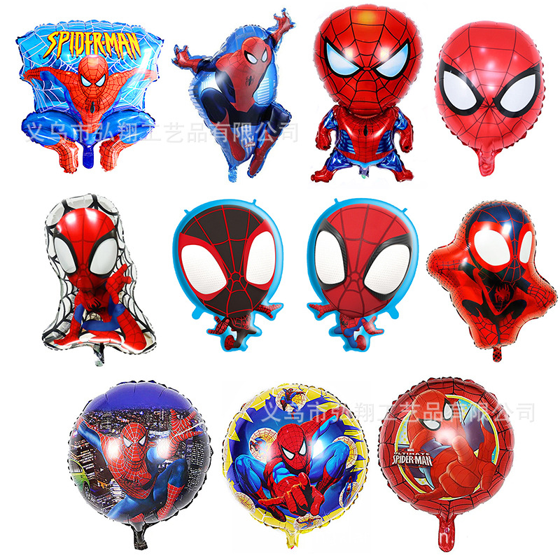New Spiderman Aluminum Film Balloon Cartoon Captain America Aluminum Foil Wholesale Iron Man Kids Toy Hero Series