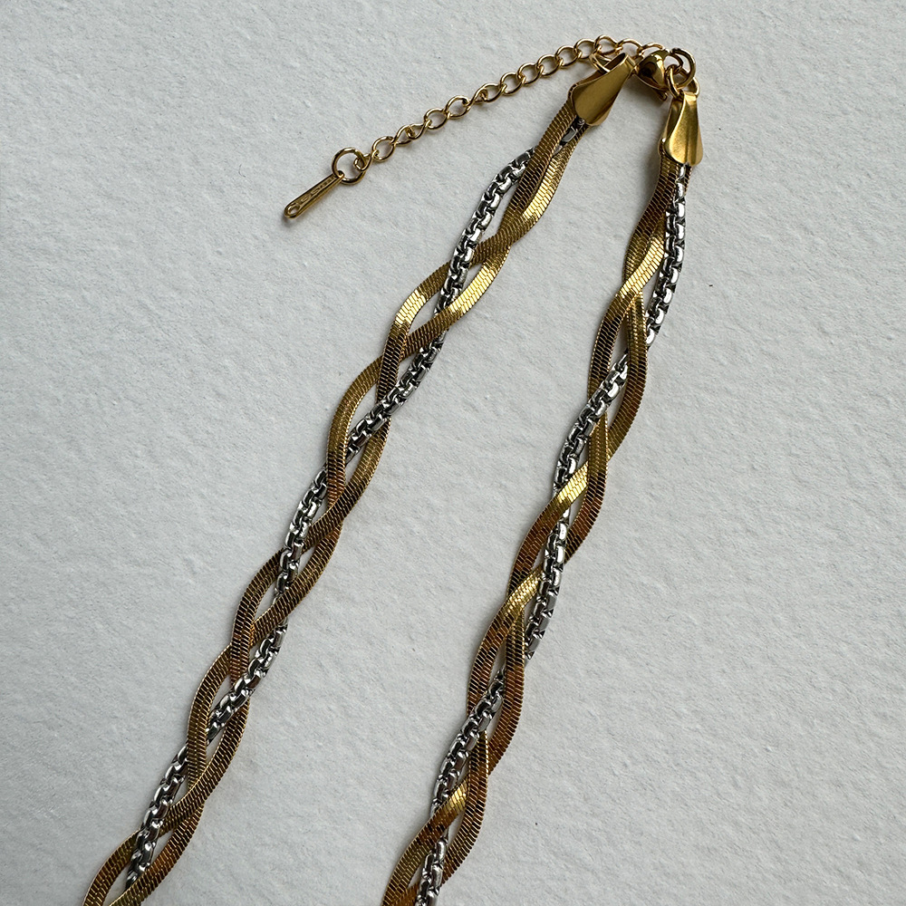 304 Stainless Steel Chain Material 1 Piece Quantity Casual Retro Printing Titanium Steel Plating 18K Gold Plated Women's Necklace