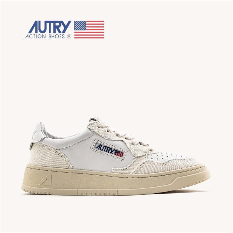 Autry Frosted Leather White Shoes Autry Park Caiying Rose Same Sports Board Shoes Summer Breathable for Men and Women