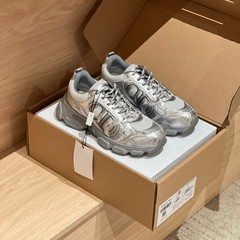 莞版小D老爹鞋、白スニーカー、厚底カジュアルシューズ、本革とメッシュの組み合わせ、レディースシューズ、ランニングシューズ、ディリレット、快適