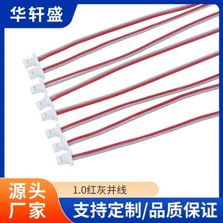 1.0mm双头端子连接线2P空接端子线红黑公母控制板连接线束厂家