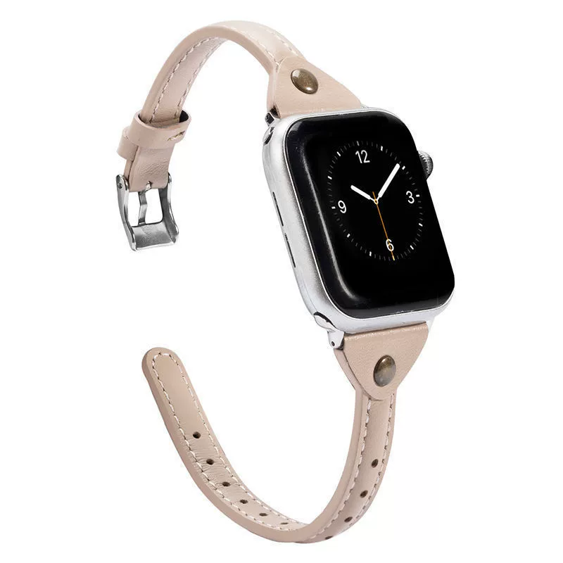 Подходящий ремешок AppleWatch iWatch7 кожа 123456 поколение S7 Apple watch с узким поясом и простым поясом