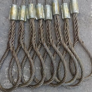 Insert brazed wire rope sleeve 6*37 FC diameter 15 16 oiled hoisting wire rope sleeve pressed aluminum buckle sleeve