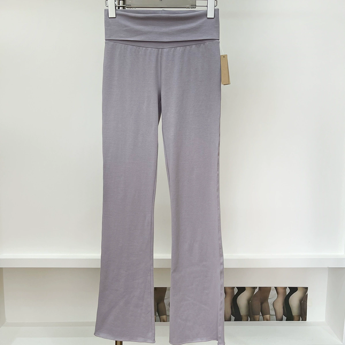 Туника в одном стиле Skims Cotton Jersey 여성 высокий пояс casual брюки slim hot girl folded waist bootcut pants