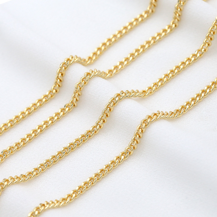 New 14K gold multi-specification Korean fashion chain chain diy handmade sweater chain bracelet necklace material