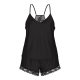 2024 New Ice Silk Pajamas Women's Summer Sling Shorts Home Clothes Lace Stitching Set 3149