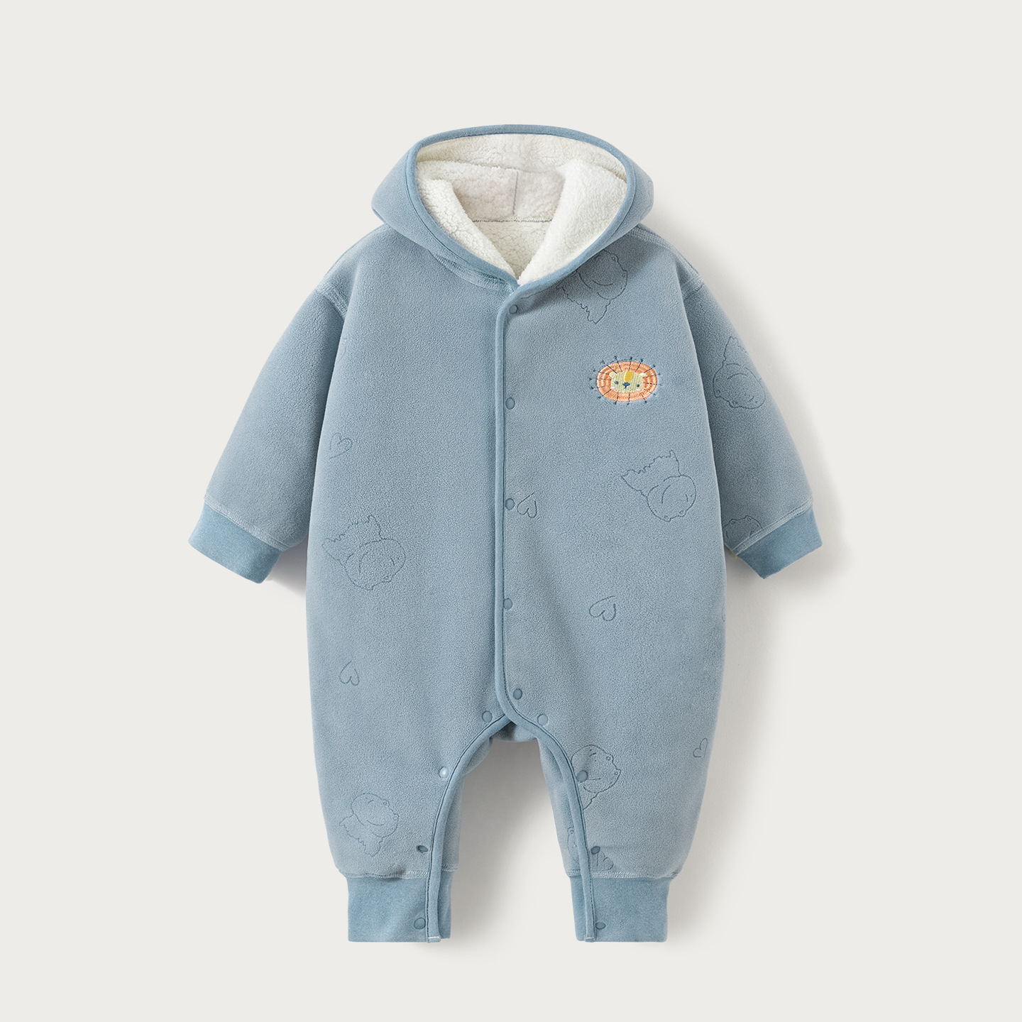 Unijunto de bebé otoño y invierno para niños y niñas con terciopelo caliente para salir con ropa de invierno recién nacido. image 10