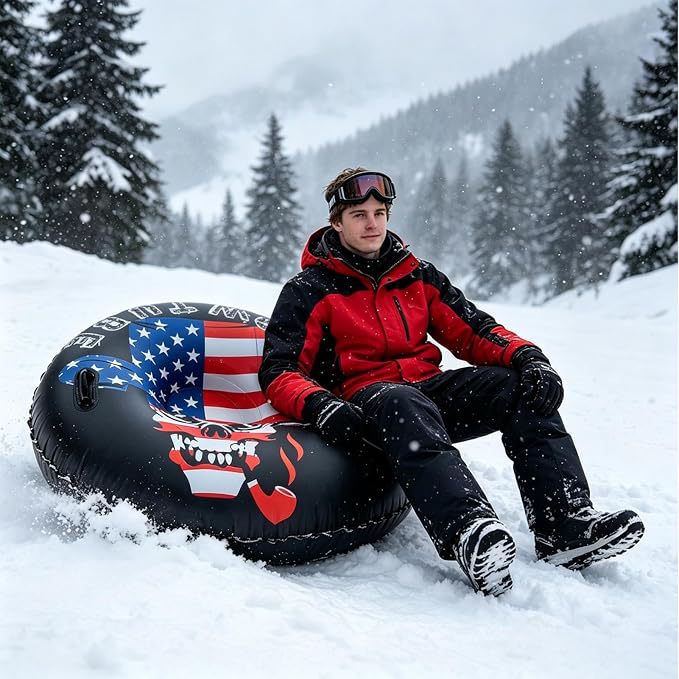 Cross-border inflatable PVC water ring, inflatable snow ring, wear-resistant for skiing, outdoor parent-child sports, winter cold-resistant