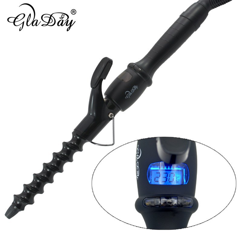 Spiral Hair Curler, Ceramic, Does Not Damage Hair, Egg Roll Electric Curling Iron, Large Curls, Screw Curling Iron, Small Curls, Tourmaline Ceramic