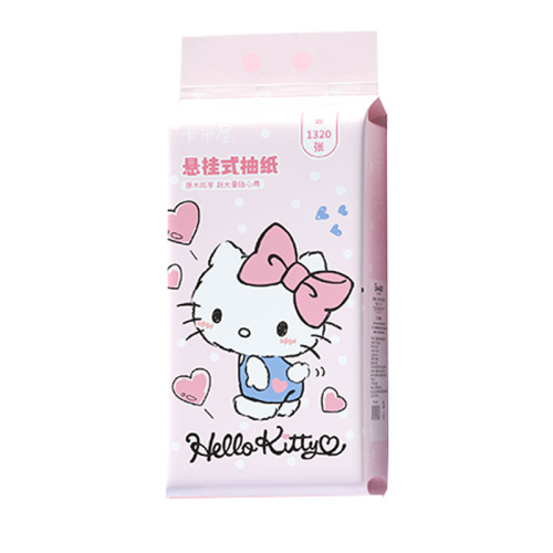 Sanrio hanging toilet paper large capacity family pack thickened and enlarged facial tissue cartoon genuine authorized