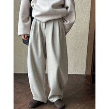 NS 裤型巨好~韩系加厚毛呢镰刀裤女秋冬新款显瘦仿羊绒长裤1829