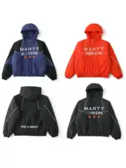 MAR x Cross-Border Spring/Fall New Arrival Embroidered Letter & Star Hooded Jacket for Men, Loose-Fitting Casual Quilted Coat
