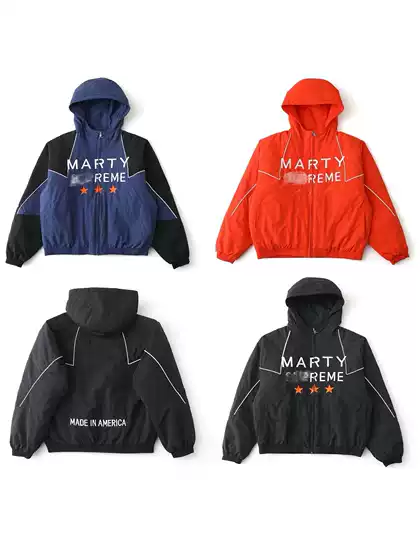 MAR x Cross-Border Spring/Fall New Arrival Embroidered Letter & Star Hooded Jacket for Men, Loose-Fitting Casual Quilted Coat