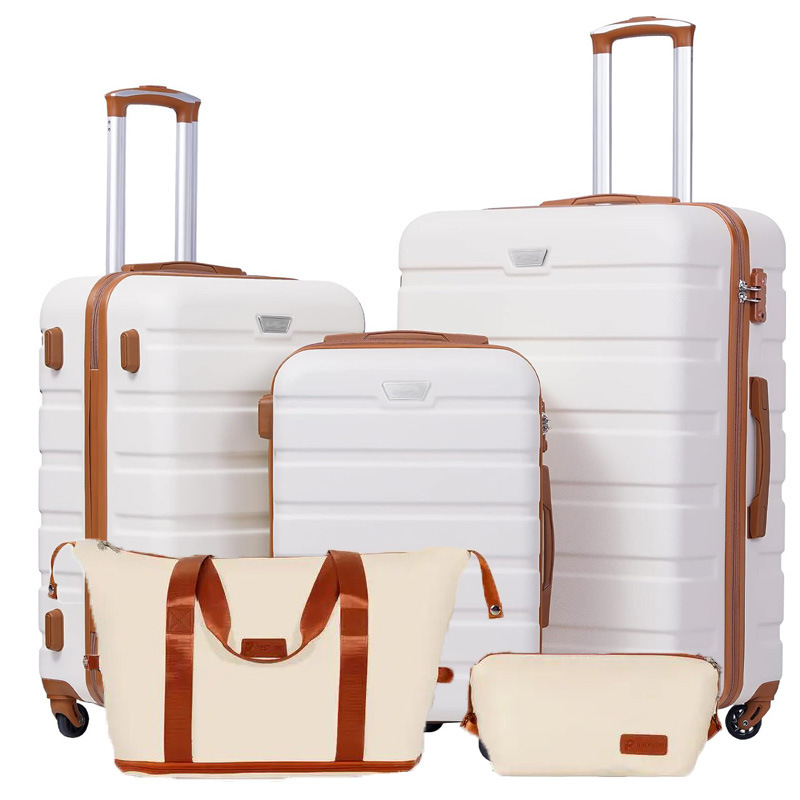 High-Value Suitcase with Contrasting Colors, Five-Piece Set, Zipper Trolley Case, Universal Wheel Boarding Case, 20inch Password Suitcase Factory High-Value Suitcase with Contrasting Colors, Five-Piece Set, Zipper Trolley Case, Universal Wheel Boarding Case, 20inch Password Suitcase Factory